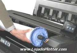 O rolo de mdia de carregamento frontal da Impressora Plotter HP Designjet T920