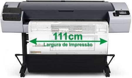 Plotter HP Designjet T795 com largura de impresso de 111cm (44")